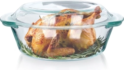 Plats à four en verre résistant à la chaleur avec couvercle 2 l + 750 ml Vilde