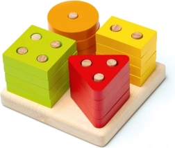 CUBIKA Classifichiamo le forme – puzzle in legno, 17 pezzi