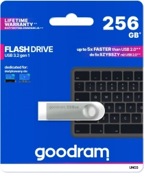 USB flash drive UNO3 256GB USB 3.2 Gen1 silver