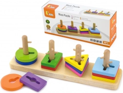 Wooden geometric sorting stacking set Viga