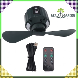 Prenosni 2v1 stropni ventilator za šotor z LED svetilko USB 5200 mAh