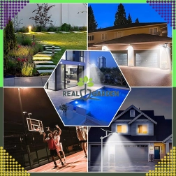 Solar garden post light 300 W, 299 LED, street panel