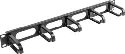 Kabel-Organizer für 19"-Rack 1U, Typ B, schwarz