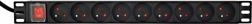 Presa PDU rack 9x FR 1U 16A con cavo da 2 m