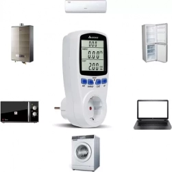Digital wattmeter – plug-in energy consumption meter
