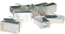 Connettore RJ45 schermato categoria 6, universale per cavo rigido e flessibile, 8P8C, 100 pz