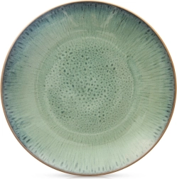 Assiette plate en céramique Glaze 27 cm – glaçure réactive verte