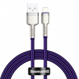 Baseus Cafule pleten USB–Lightning kabel 1 m, 2,4 A, vijoličen