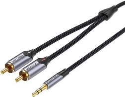 Audio Cable 2xRCA to 3.5 mm Vention BCNBK 8 m (gray)