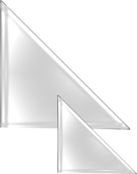 Coins autocollants A4, transparents — 6 pcs