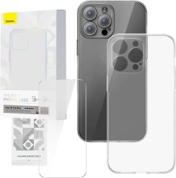 Prozoren ovitek in kaljeno steklo BASEUS Corning za iPhone 14 Pro