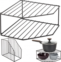 metal corner two-tier shelf for kitchen and bathroom