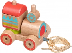Lucy & Leo wooden pull-along train – puzzle, 6 pieces