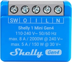 Shelly 1 Mini Gen4 centralina Zigbee e Matter