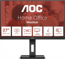 Moniteur 27" IPS AOC avec HDMI et DP, Pivot, Haut-parleurs