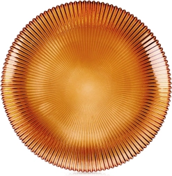 Assiette à dessert en verre ambré 21 cm