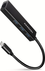 AXAGON HMC-GL3A víceportový USB-C hub 4v1 s GLAN 5 Gb/s, 20 cm kabel