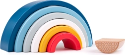 Bigjigs Baby drewniana układanka tęcza – niebieska