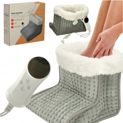 Chausson chauffant électrique pour les pieds avec thermostat et télécommande, 9 niveaux