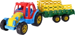 Tracteur en plastique avec remorque pour enfants