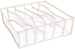 Skabsorganizer med 6 rum til undertøj – hvid