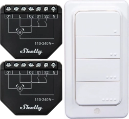 Shelly Shutter smart blind controller set (2 pcs) + BLU RC Button 4 remote