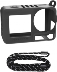 Silicone case with strap for OSMO ACTION 5 PRO Black