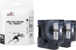 Trak TBTD-40913 za DYMO, črna na beli, 9 mm, 2 kosa