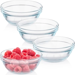 Petits bols en verre 200 ml, diamètre 10,5 cm – lot de 4 pièces