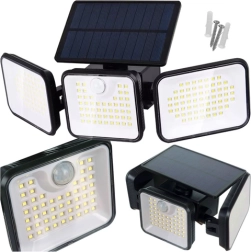 Solarna lampa zewnętrzna 180 LED z czujnikiem PIR i zmierzchu IZOXIS IP65