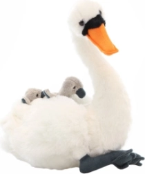 Plush Swan with Chicks