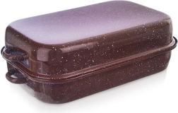 Enamelled roasting pan with lid 2.9 l, rectangular