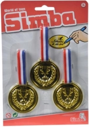 Set of Three Gold Medals 6 cm