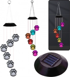 Lampada solare da giardino LED impronte di cane