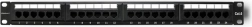 Patch panel da rack 24 porte CAT6 UTP nero