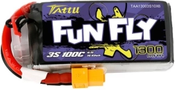 batteria lipo tattu fun fly 1300 mah 11,1 v 3s 100c con connettore xt60