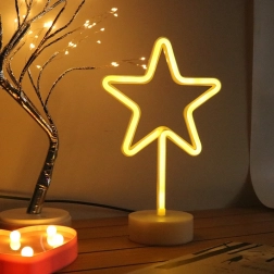 Luce al neon stella LED decorativa