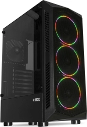 Case per computer iBOX Lupus 27 con vetro temperato e ventole RGB