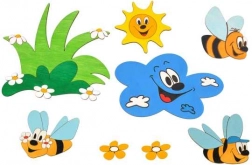 Wooden Meadow and Bees Decoration DoDo
