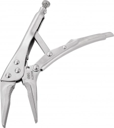 Hosszú fogó záróval Deli Tools ezüst