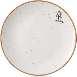 Ceramic dessert plate beige 20 cm