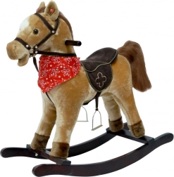 Cavallo a dondolo marrone con suoni