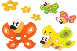 Wooden Decoration Butterflies and Flowers
