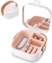 Portagioie da viaggio con specchietto 9,5 × 9,5 × 4 cm