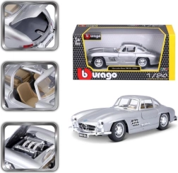 Bburago 1:24 Mercedes Benz 300SL argento 18-22023
