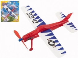 Foam airplane with wind-up propeller, 22 × 26 cm, 3 colors