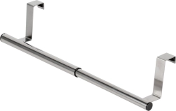 Porte-serviettes de porte réglable en acier inoxydable 25–40 cm, argenté