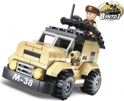 Sluban Army veicolo di pattuglia 8 in 1
