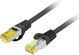Category 6a S/FTP LSZH CU patch cable 2 m black - 1 pc