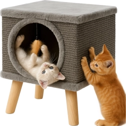 Cat house with bed and scratching post Purlov